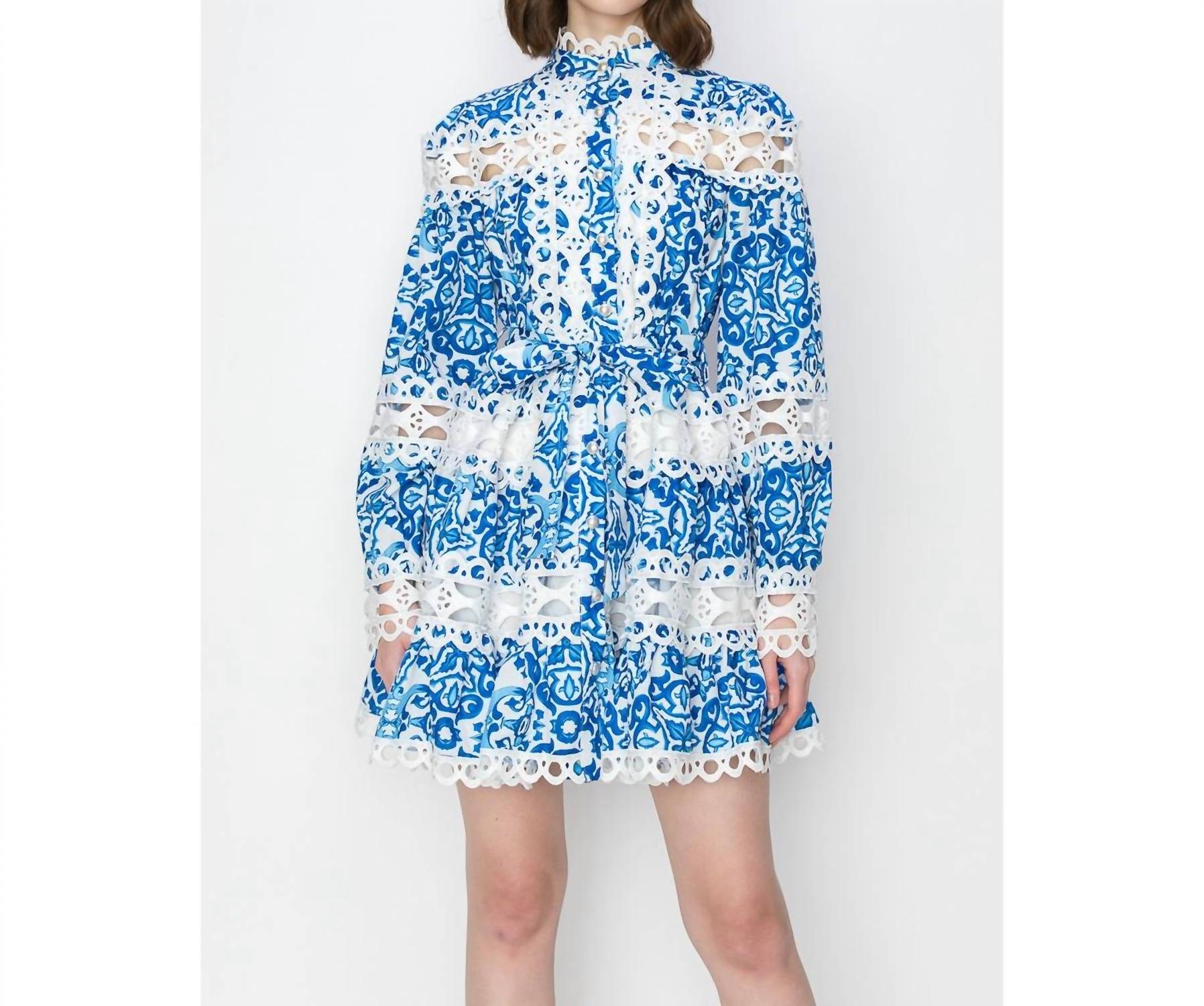 Ina Fashion - Crochet Lace Mini Dress
