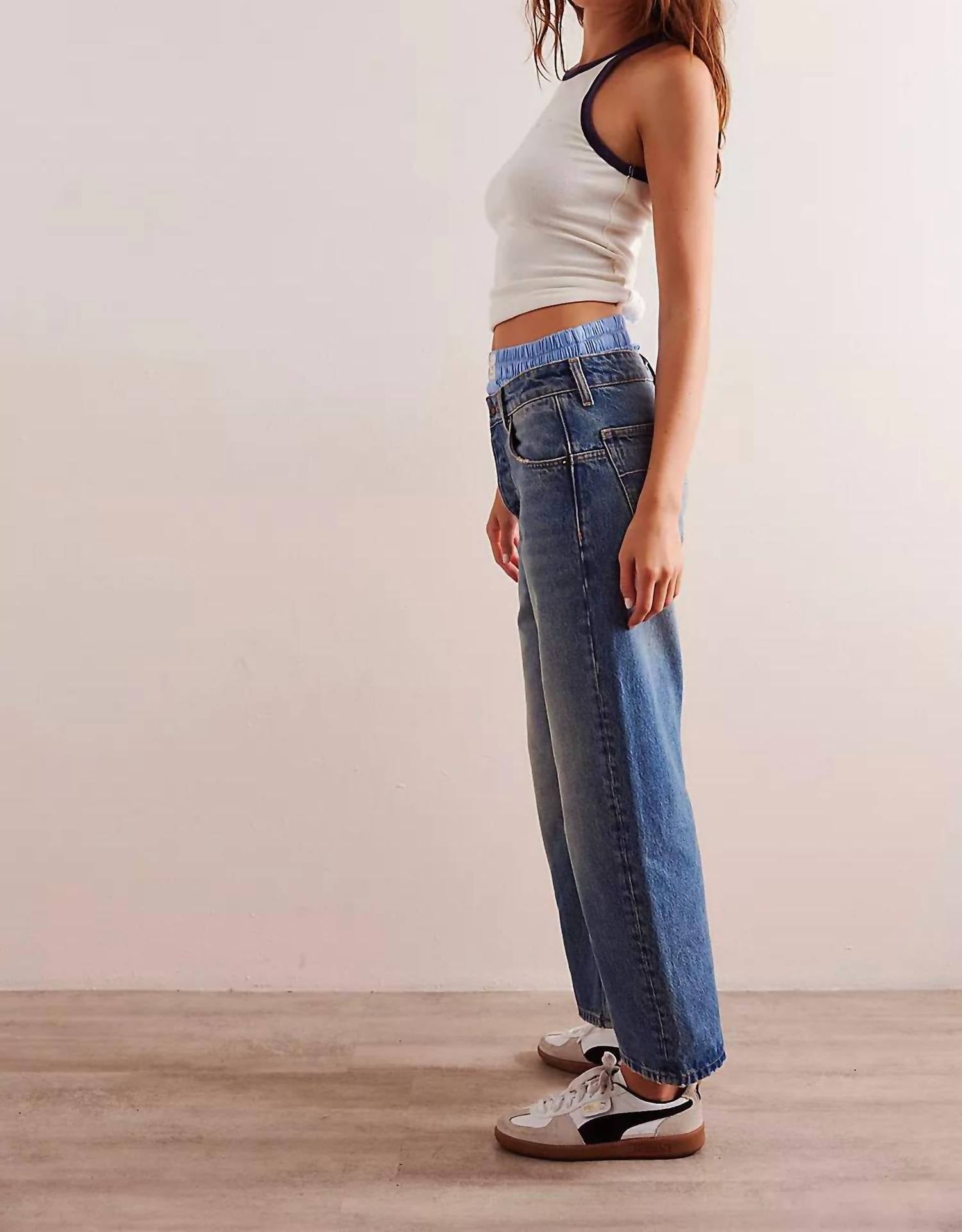 Free People - Deep Trance Dropped Boyfriend Jeans