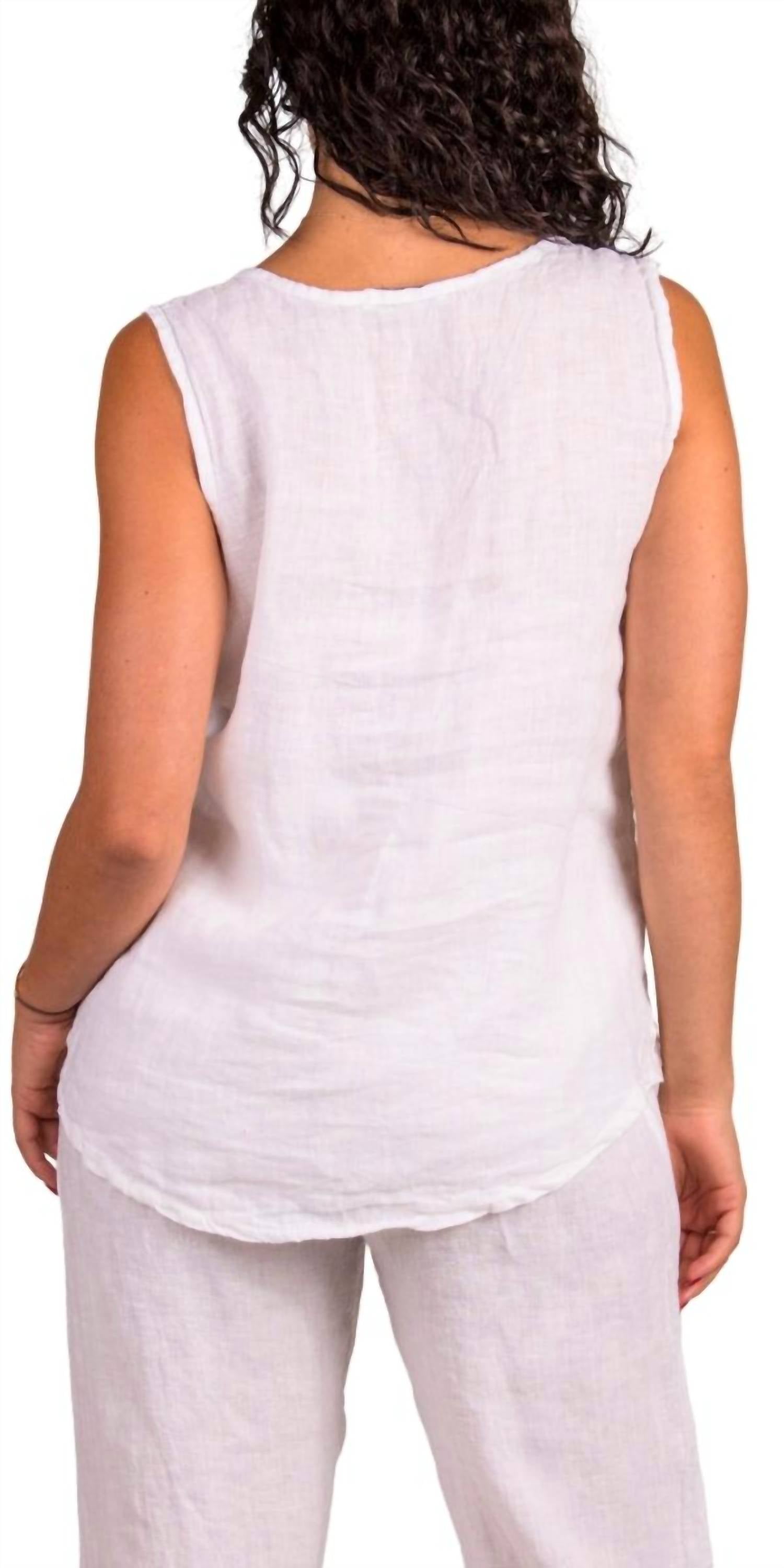 Gigi Moda - Palermo Linen Sleeveless Top