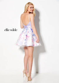 Ellie Wilde Sleeveless A-line Prom Dress in lilac 1 - women's dress - alternate view