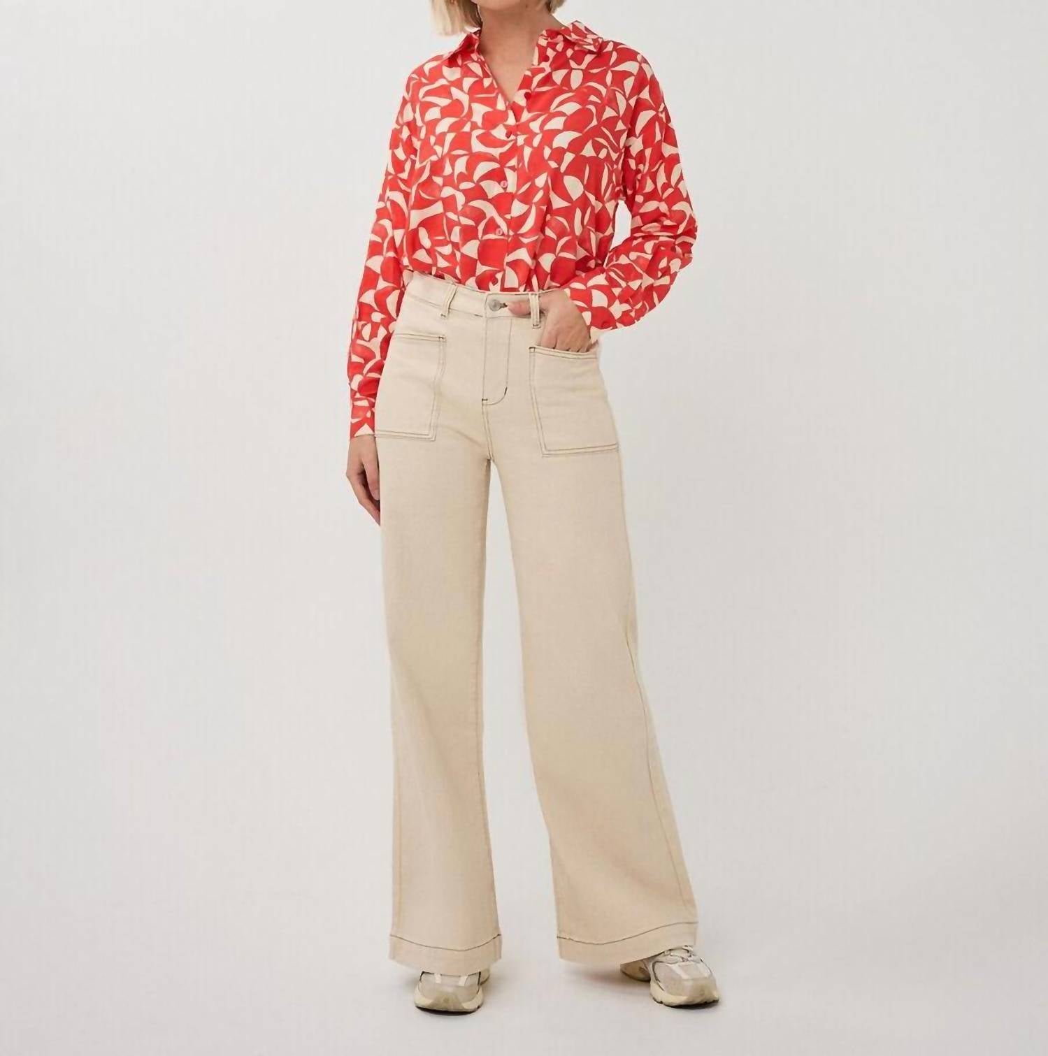 Esqualo - Scarlet Graphic Blouse