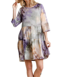 Umgee - Marbled Tie Dye Knit Dress