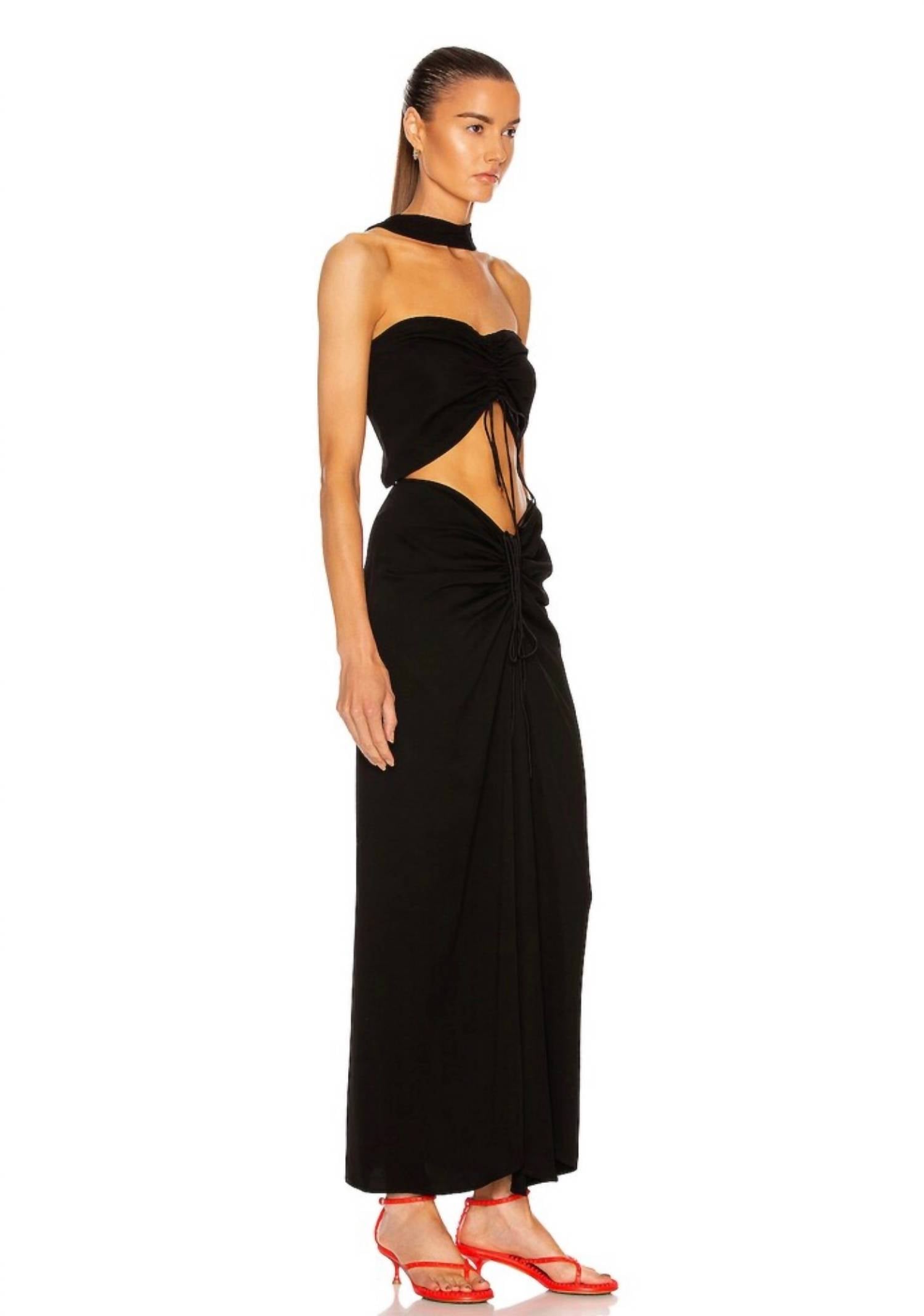 Christopher Esber - Reversed Halter Disconnect Ruched Dress