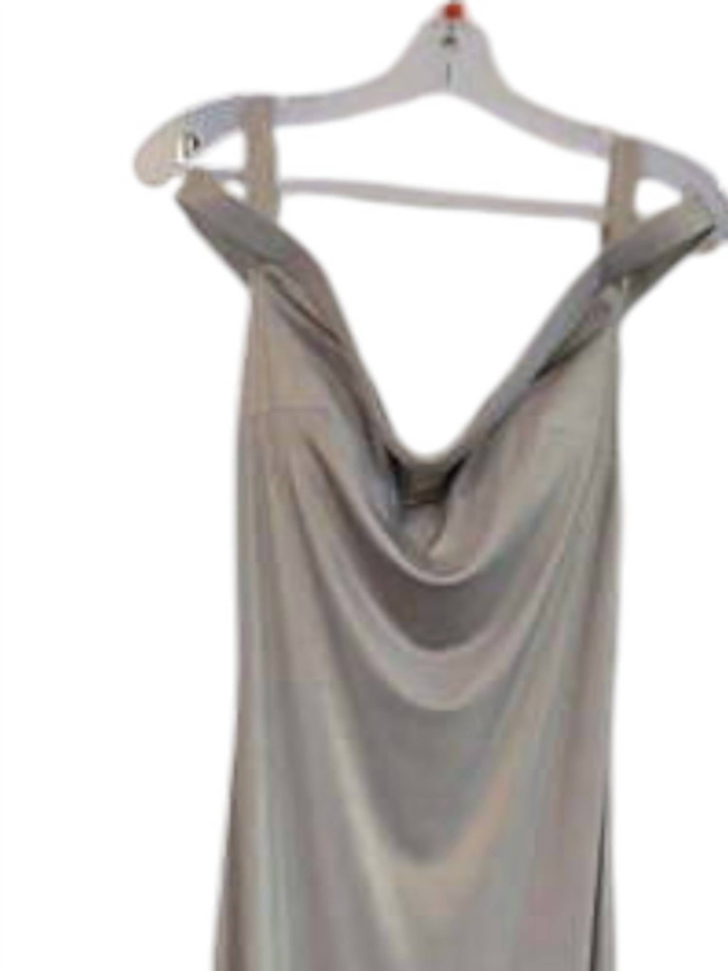 Jasz Couture - Women's Chic Floor-length Dress With Soft Drape Detail