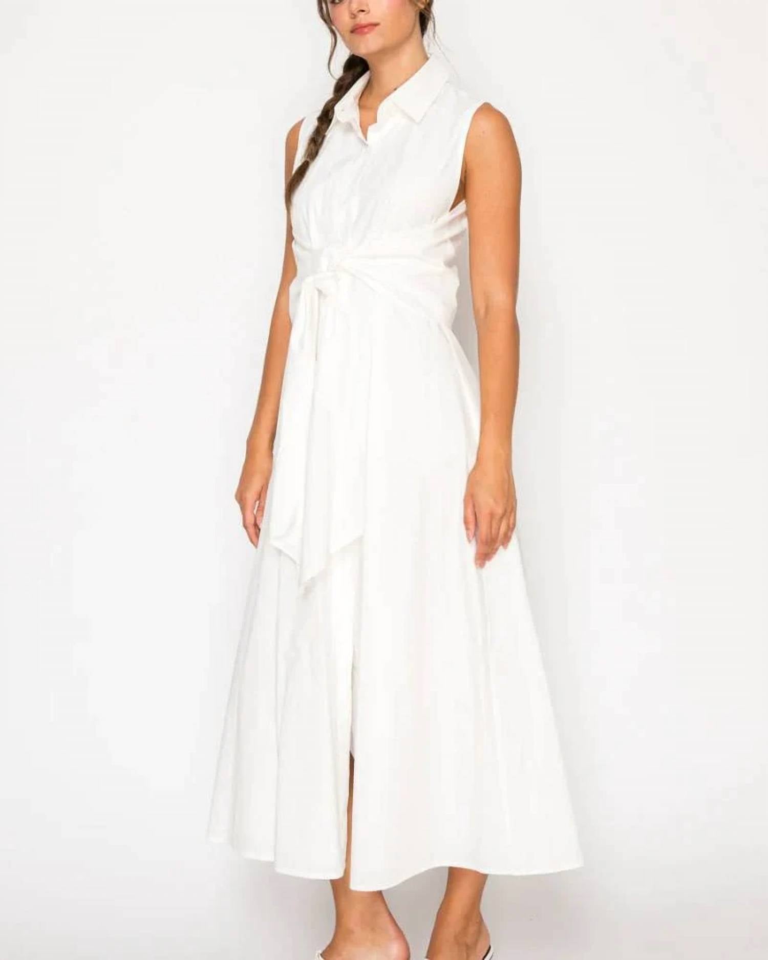 Meet Me In Santorini - Poplin Shirt Dress