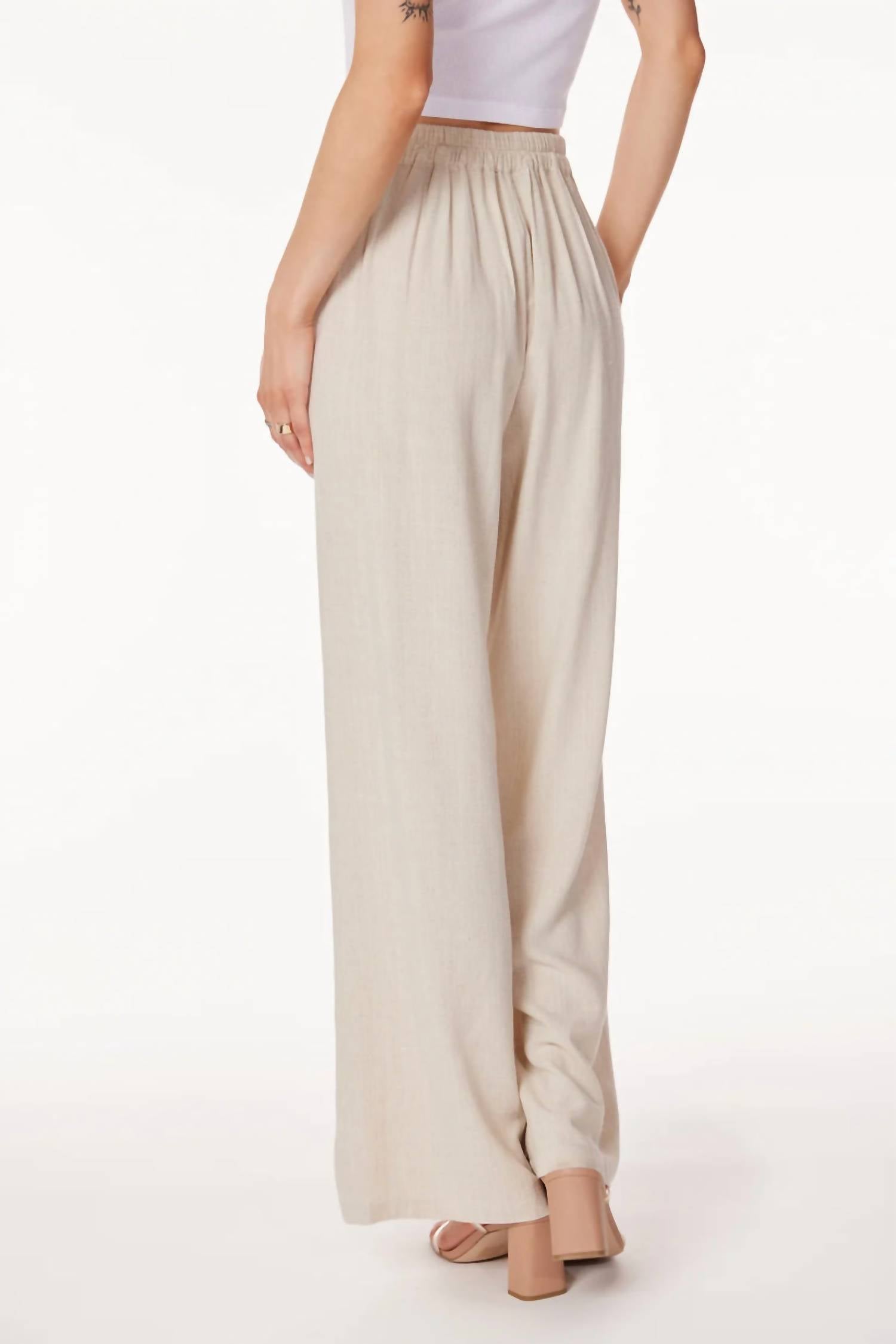 Bobi - Pleated Wide Leg Pant