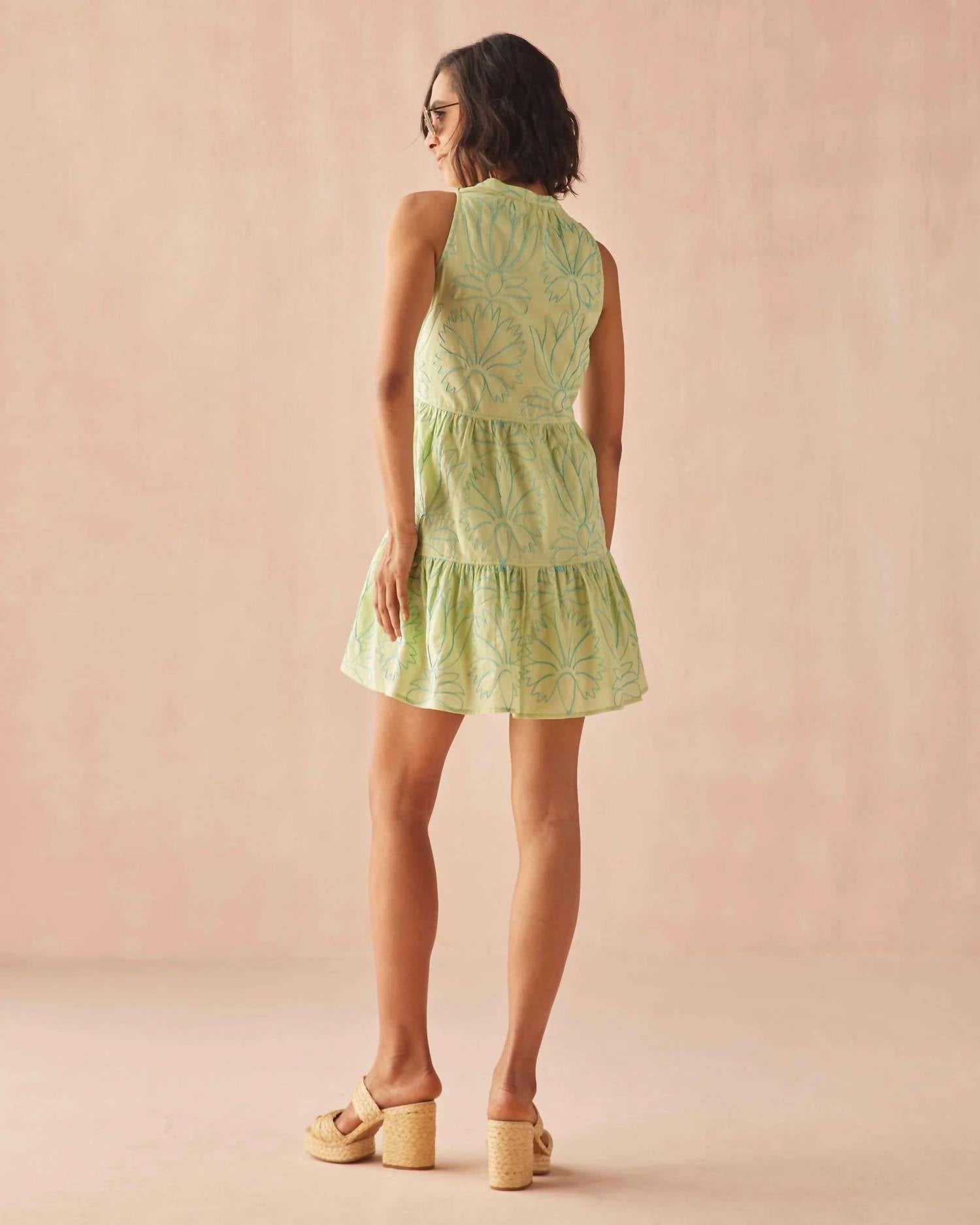 OMIKA Elsie Mini Dress in laila agave - women's dress - view 4