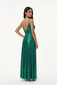 Amarra - Sequined Deep V Neck Dress