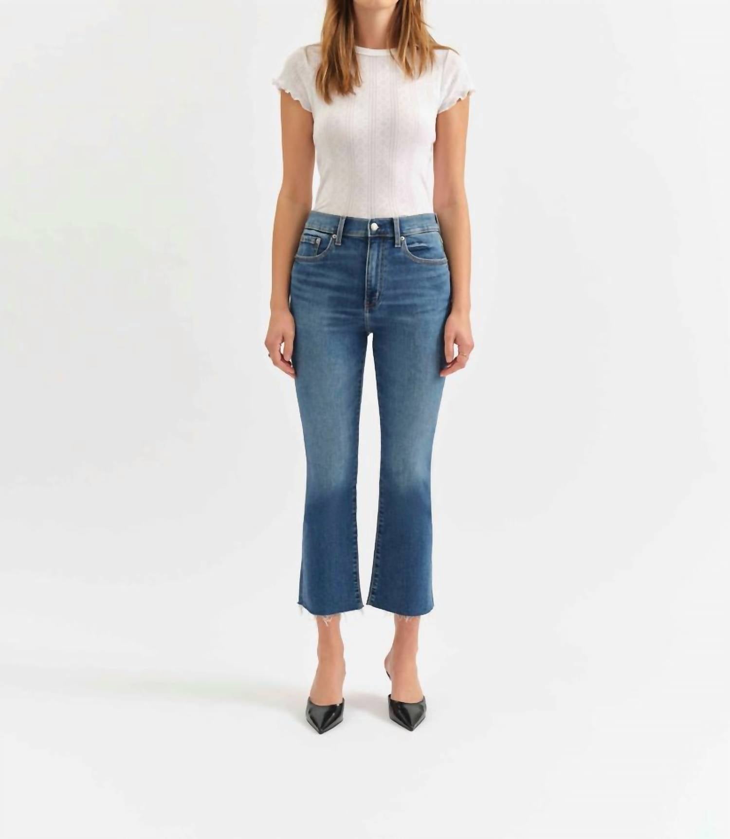 Daze - Shy Girl Crop Flare Jeans