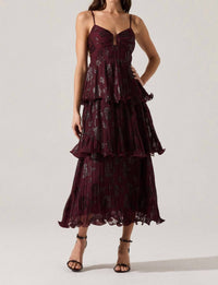 Astr - Lupin Pleated Tiered Maxi Dress