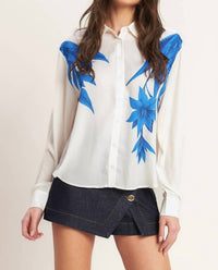 Flying Tomato - Printed Woven Button Down Shirt