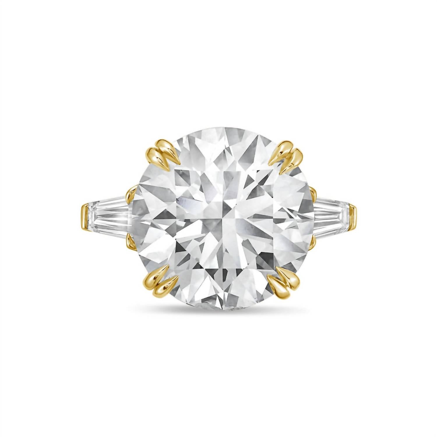 Diana M Jewels - Women's Round & Baguette Lab-grown Diamond Jewelry Ring (6.00 Ct) - Elegant
