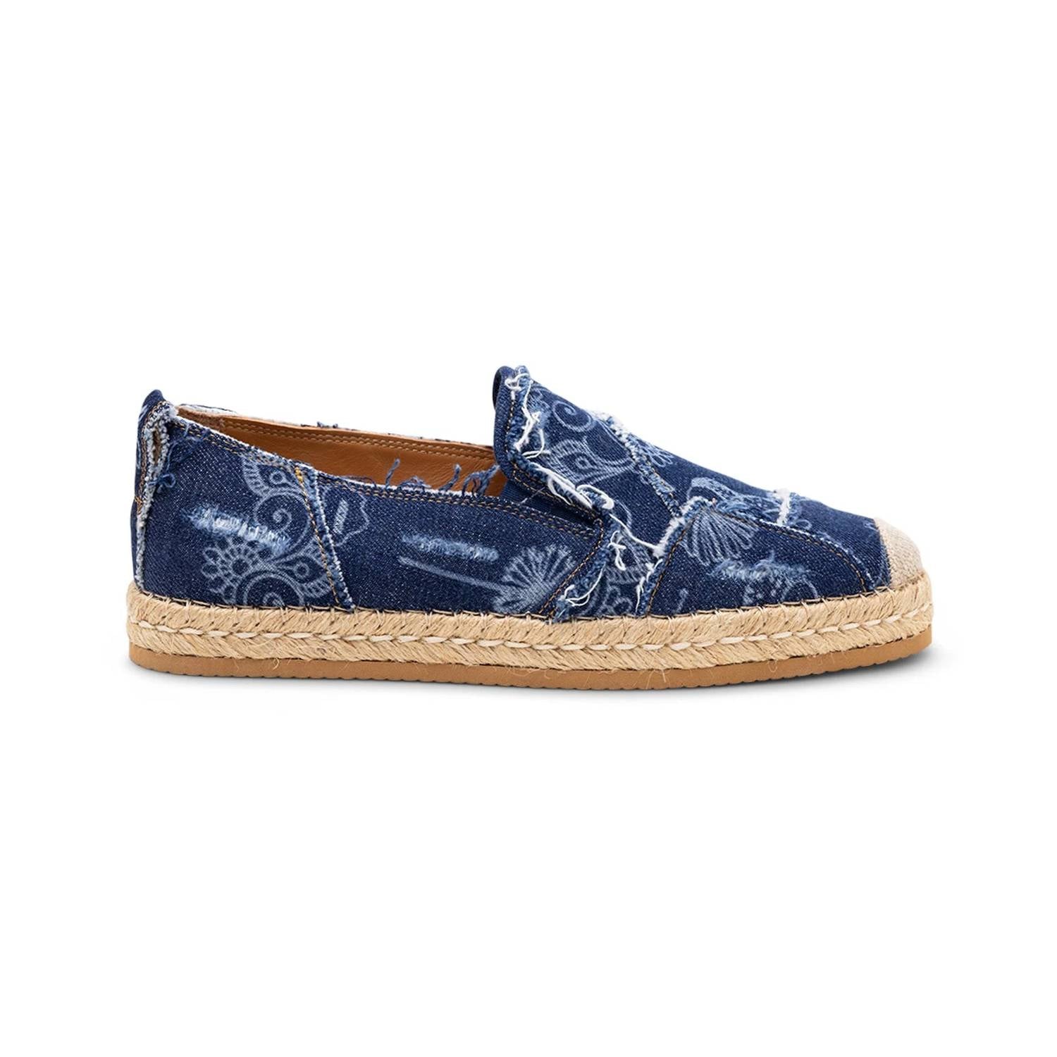 Hogan - Women's Denim Floral Print Espadrilles