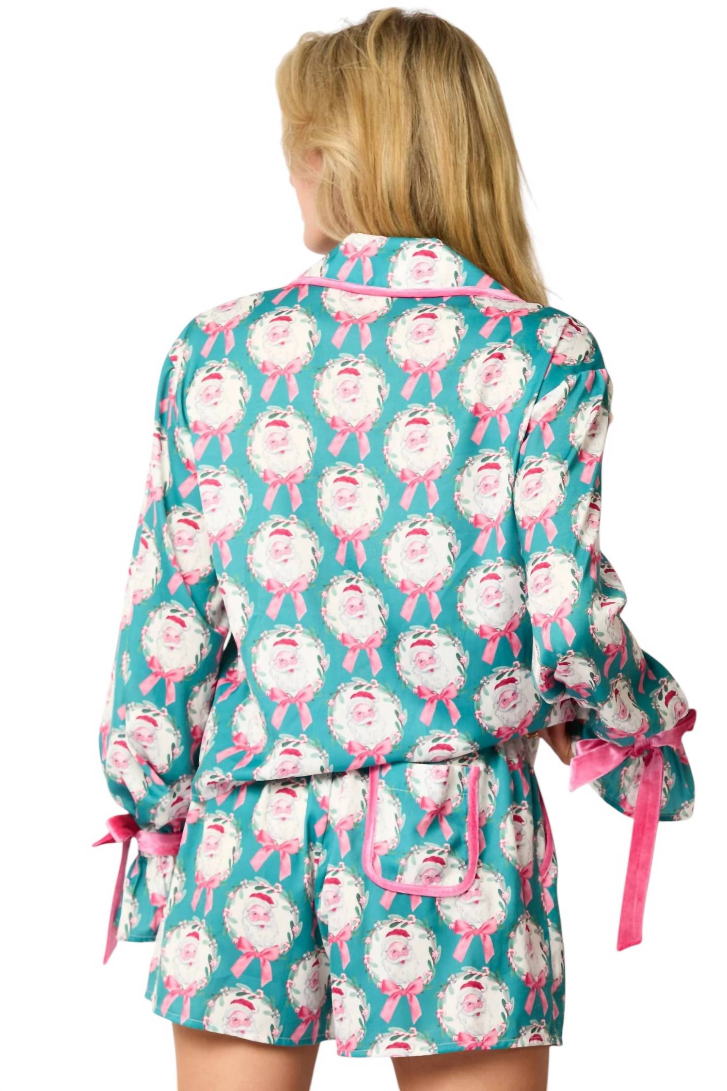 Peach Love - Santa PJ Top