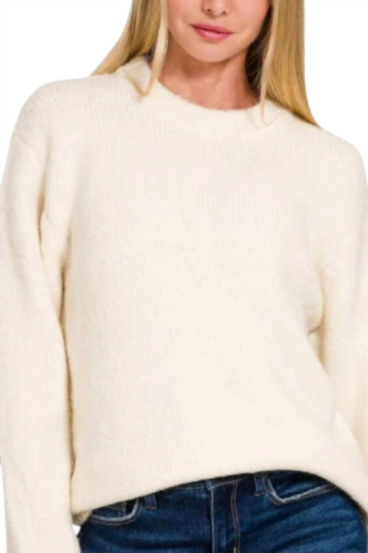 Zenana - Round Neck Sweater