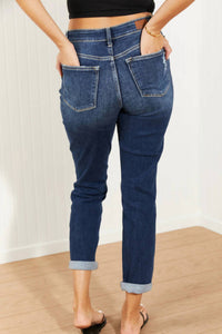 Judy Blue - High Waist Distressed Boyfriend Jeans