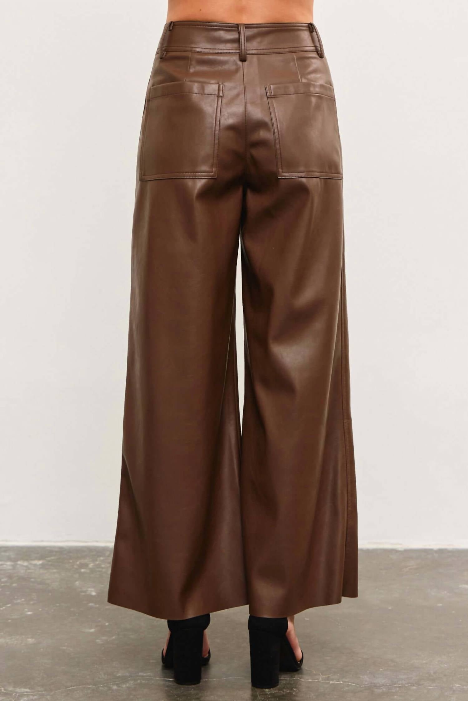 Mustard Seed - Paula High Waisted Leather Pants