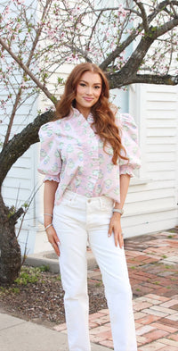 Karlie - French Floral Top