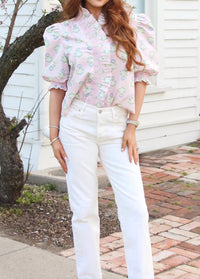 Karlie - French Floral Top