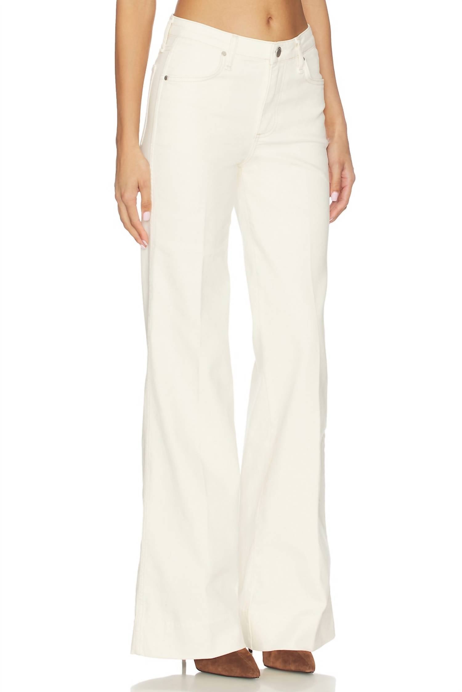Rag & Bone Ruby Flare Trouser in ecru - women's pants - view 4