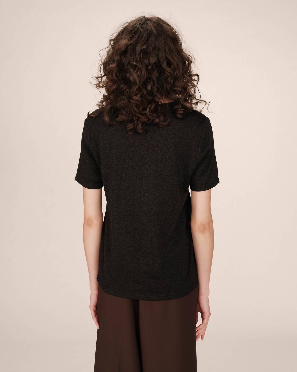 Grace & Mila - Stardust Lurex V-neck T-shirt