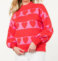Thml - Women's Heart Knit Sweater