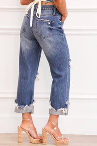 Special A - Margot High Waisted Distressed Cuffed Jeans
