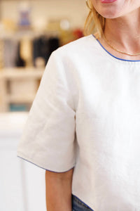 Never A Wallflower - Half Sleeve Scoop Neck Crop Top