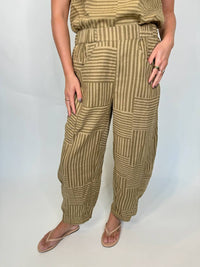 Umgee - Striped Baggy Fit Pants