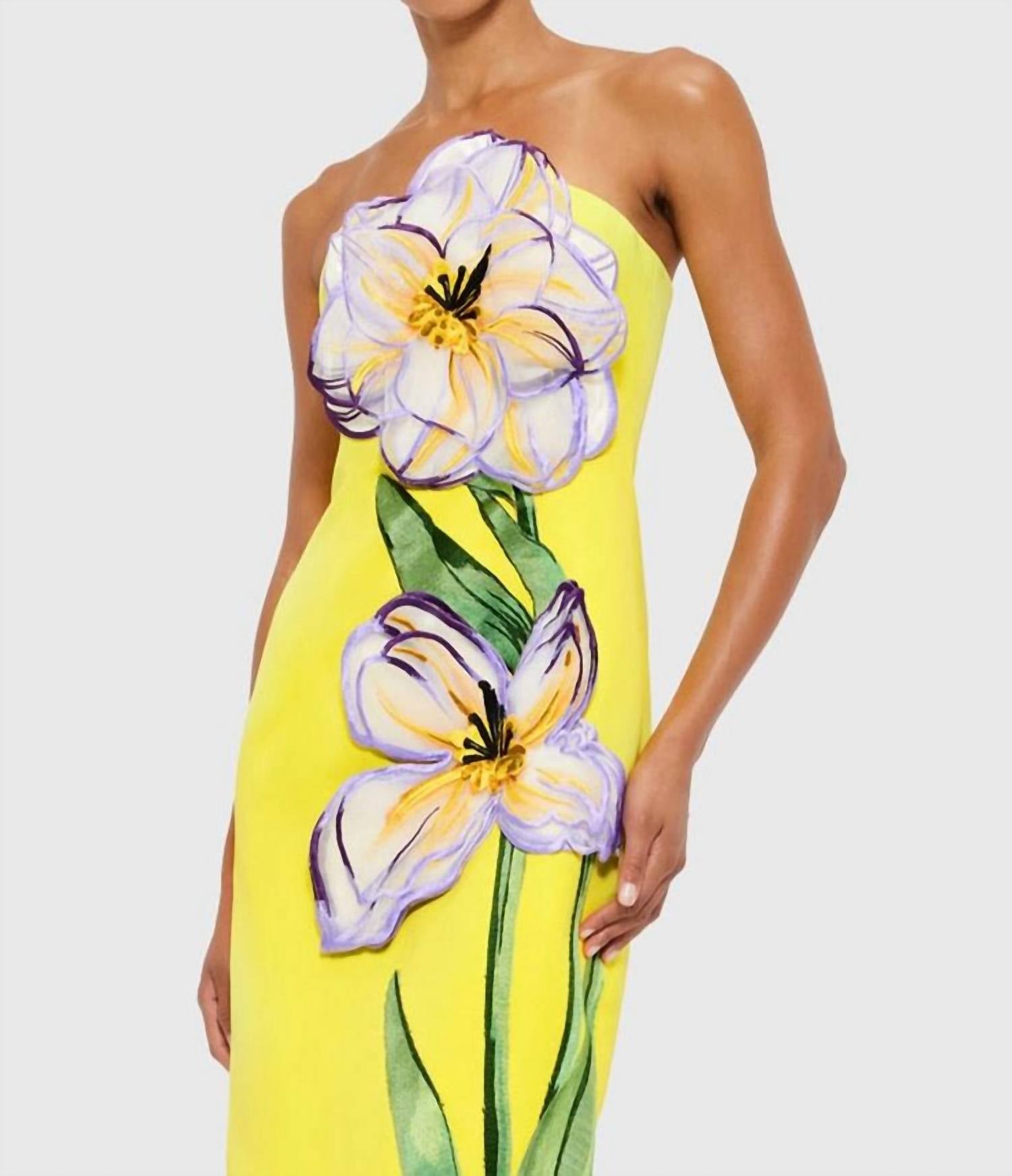 Leo Lin - Rayna Applique Floral Maxi Dress