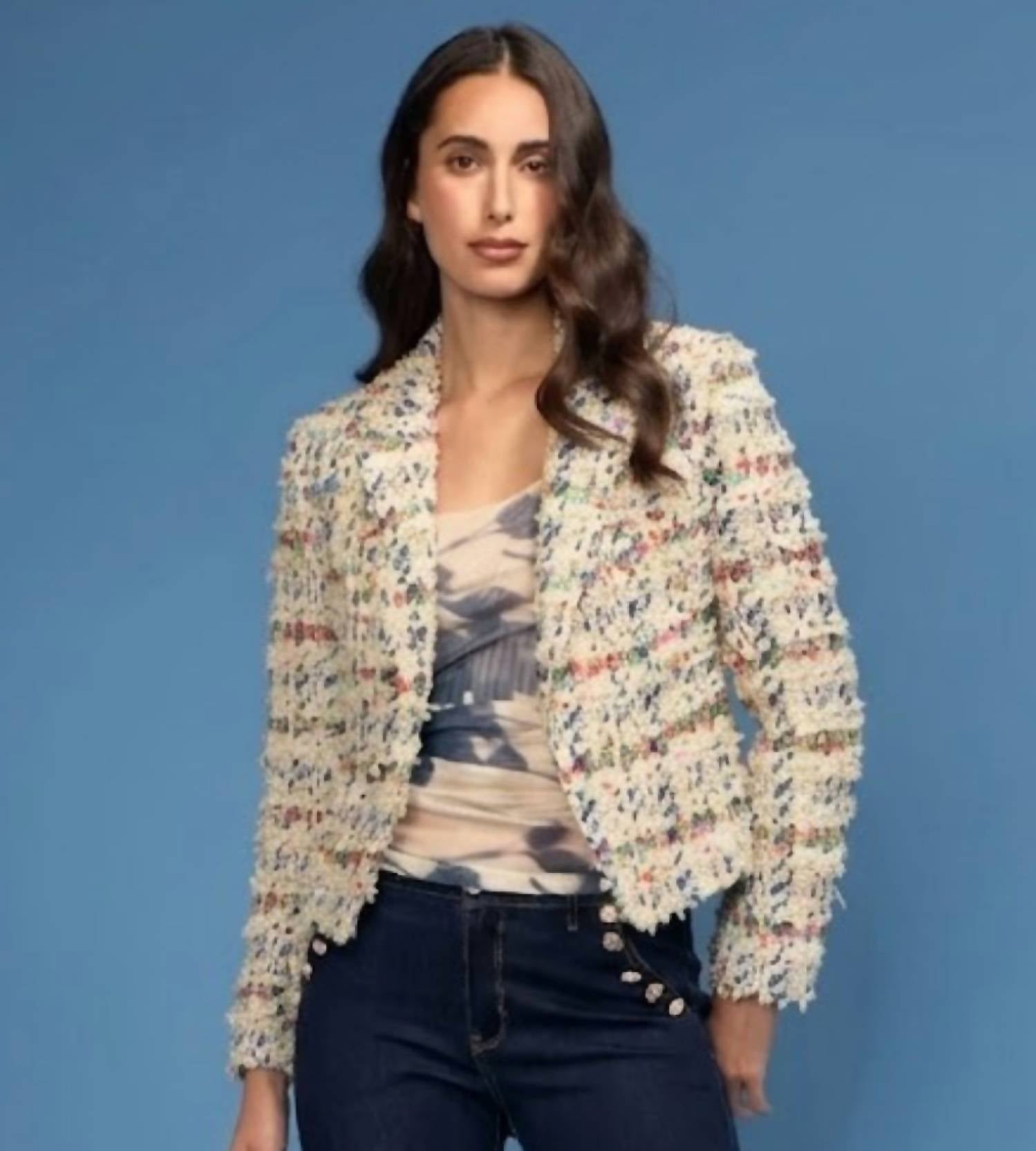 Oolala - Confetti Boucle Open Jacket