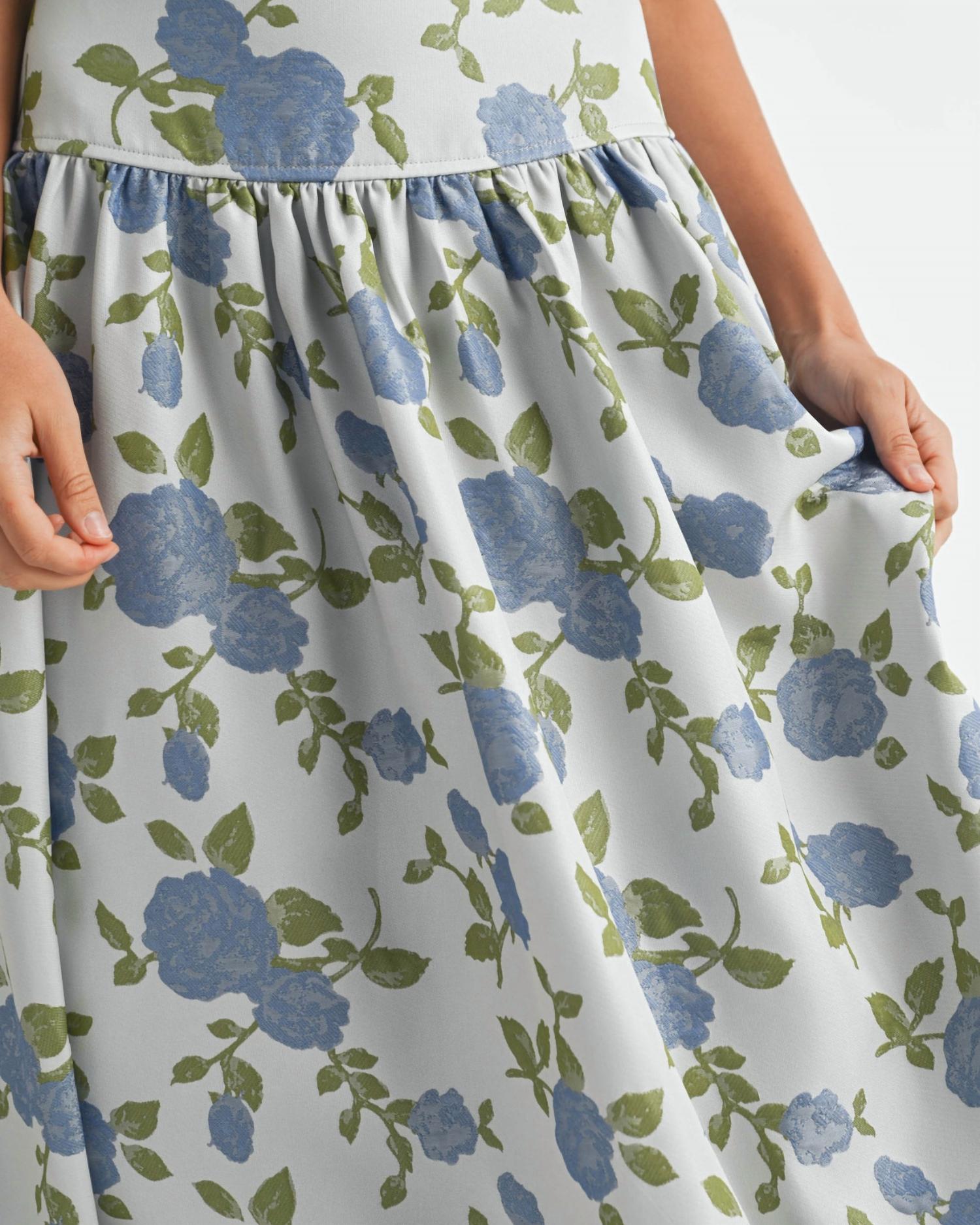Mable - Jacquard Crop Top And Midi Skirt Set