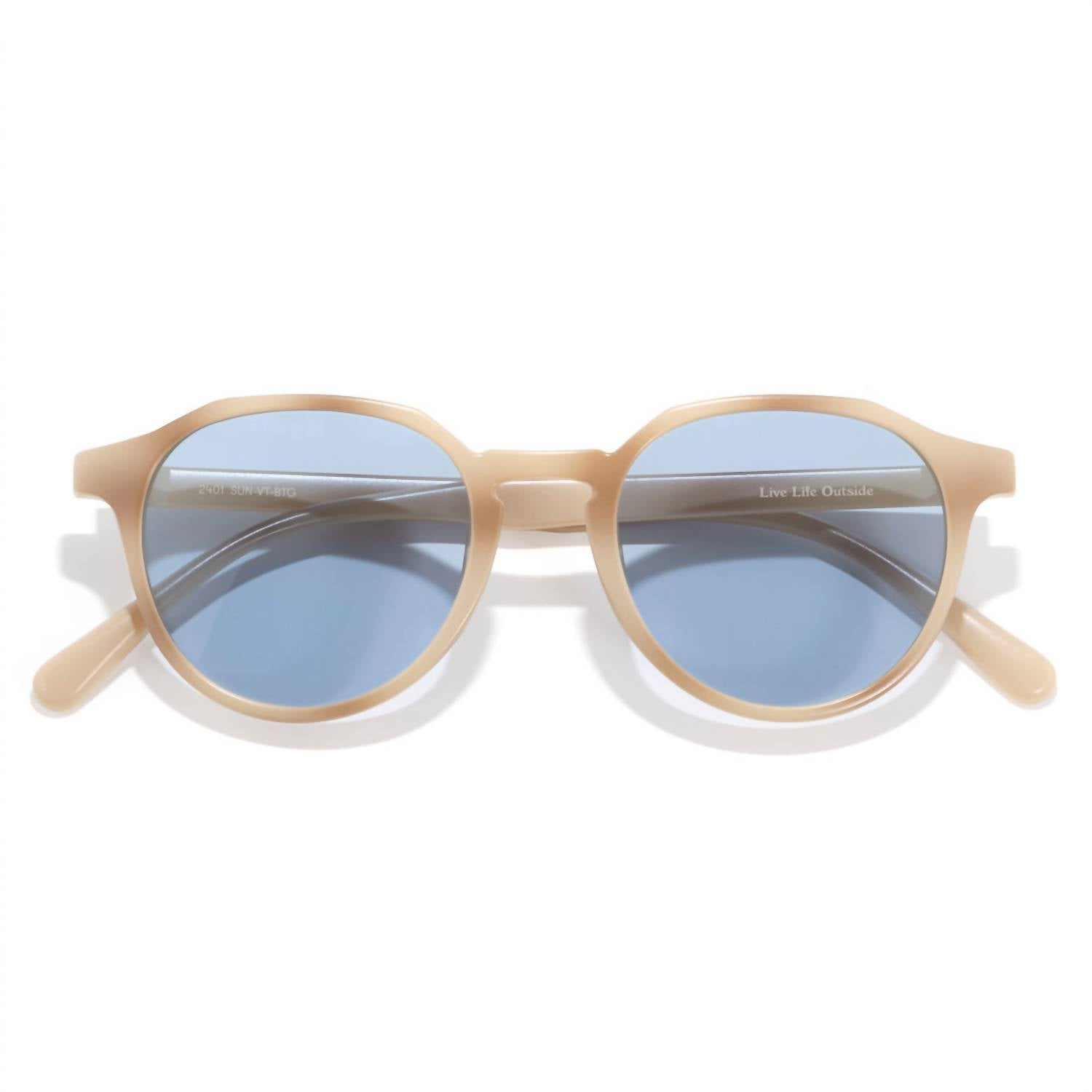 Sunski Women's Vallarta Polarized Sunglasses in bone tort arctic - women's accessory - detail view
