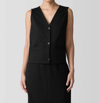 Eileen Fisher - Flex Ponte Washable Button Front Vest