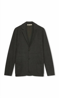Maurizio Baldassari Men's Soft Cashmere Rib Swacket in black - men's jacket