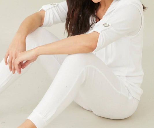 French Kyss - Soft Stretch Roll Sleeve Top