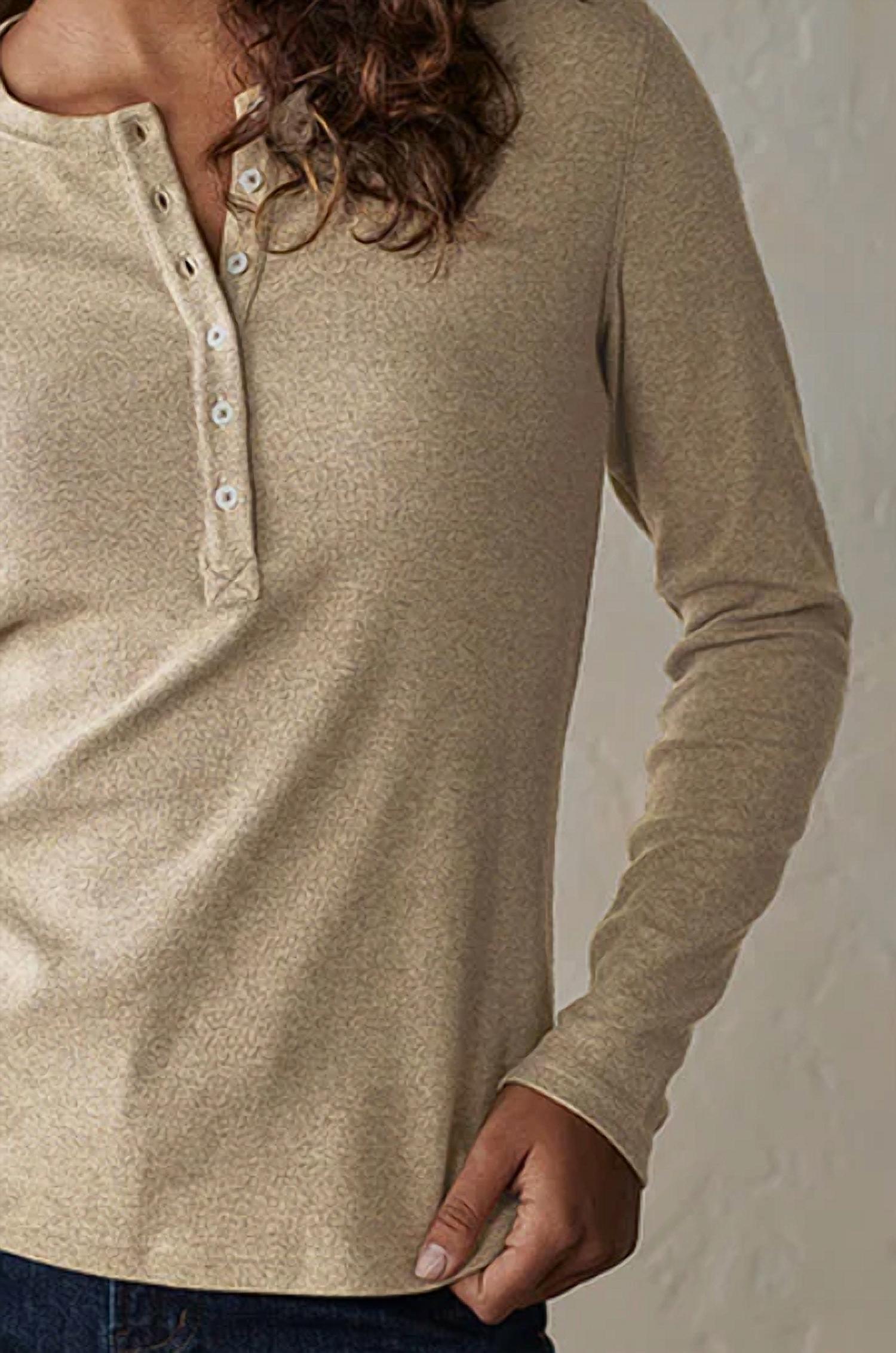 The Normal Brand - Puremeso Long Sleeve Henley Top