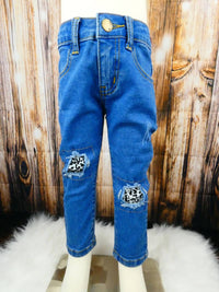 Ml Kids - Kid's Leopard Patch Jeans