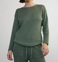 Margaret O'Leary - Shirttail Easy Boatneck Sweater