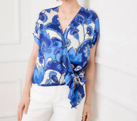 Karen Kane - Blouson Wrap Tie Top