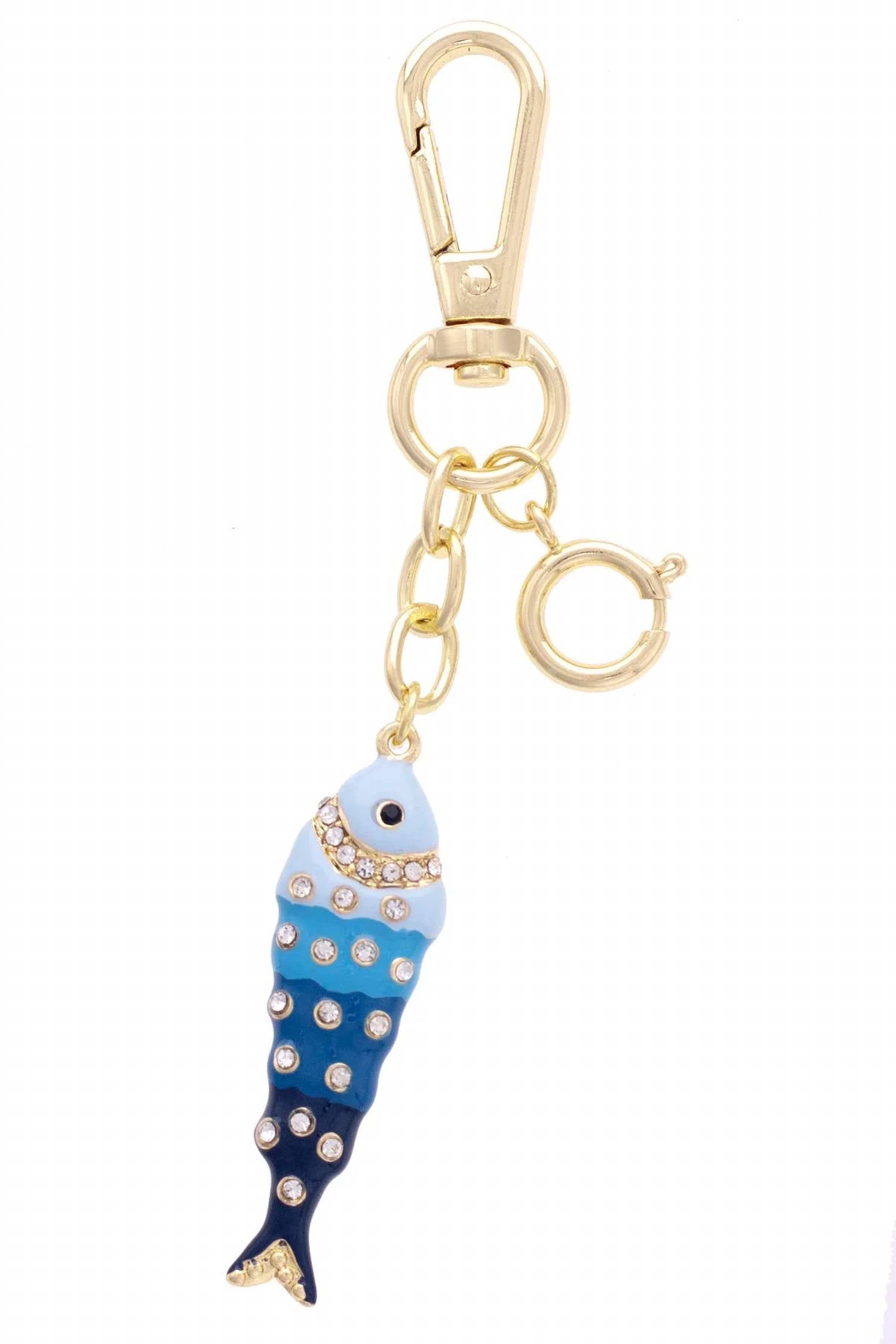 Canvas Style - Women's Pavé Crystal Sardine Bag Charm