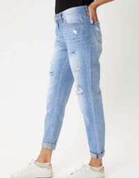 Kancan - Women's Boyfriend Distressed Jean