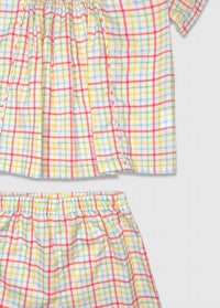 Percy & Tyne - Girl's Smocked Graham Short Set