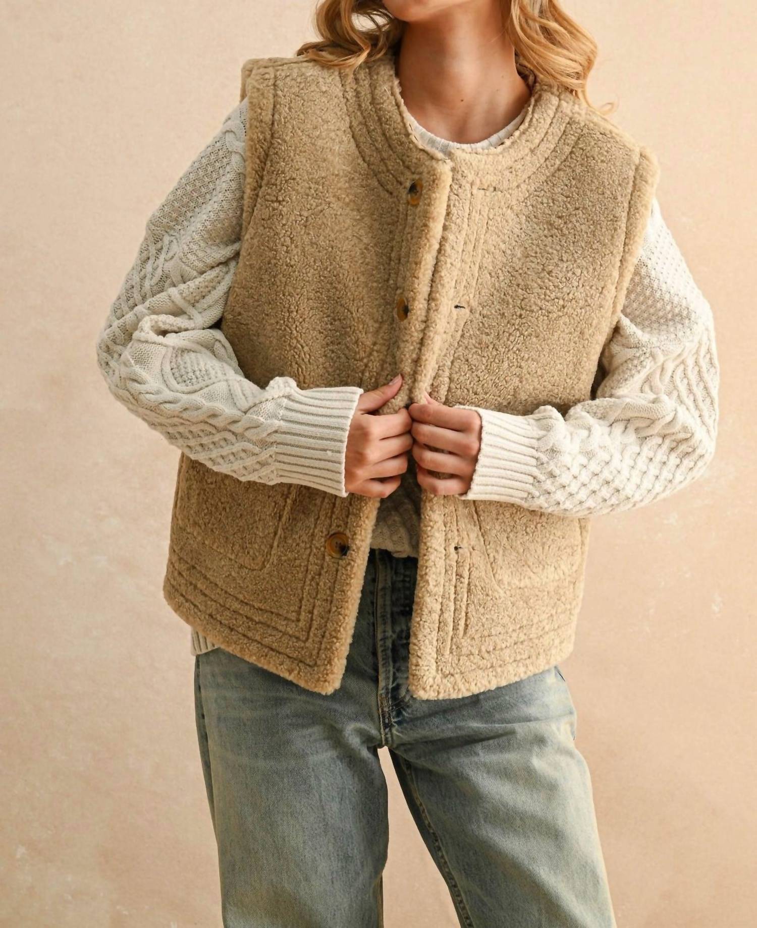 Miou Muse - Reversible Sherpa Vest