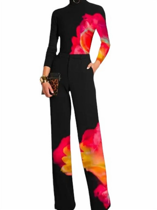 Uzwholesale - Scarlett High Waisted Color Printed Pants