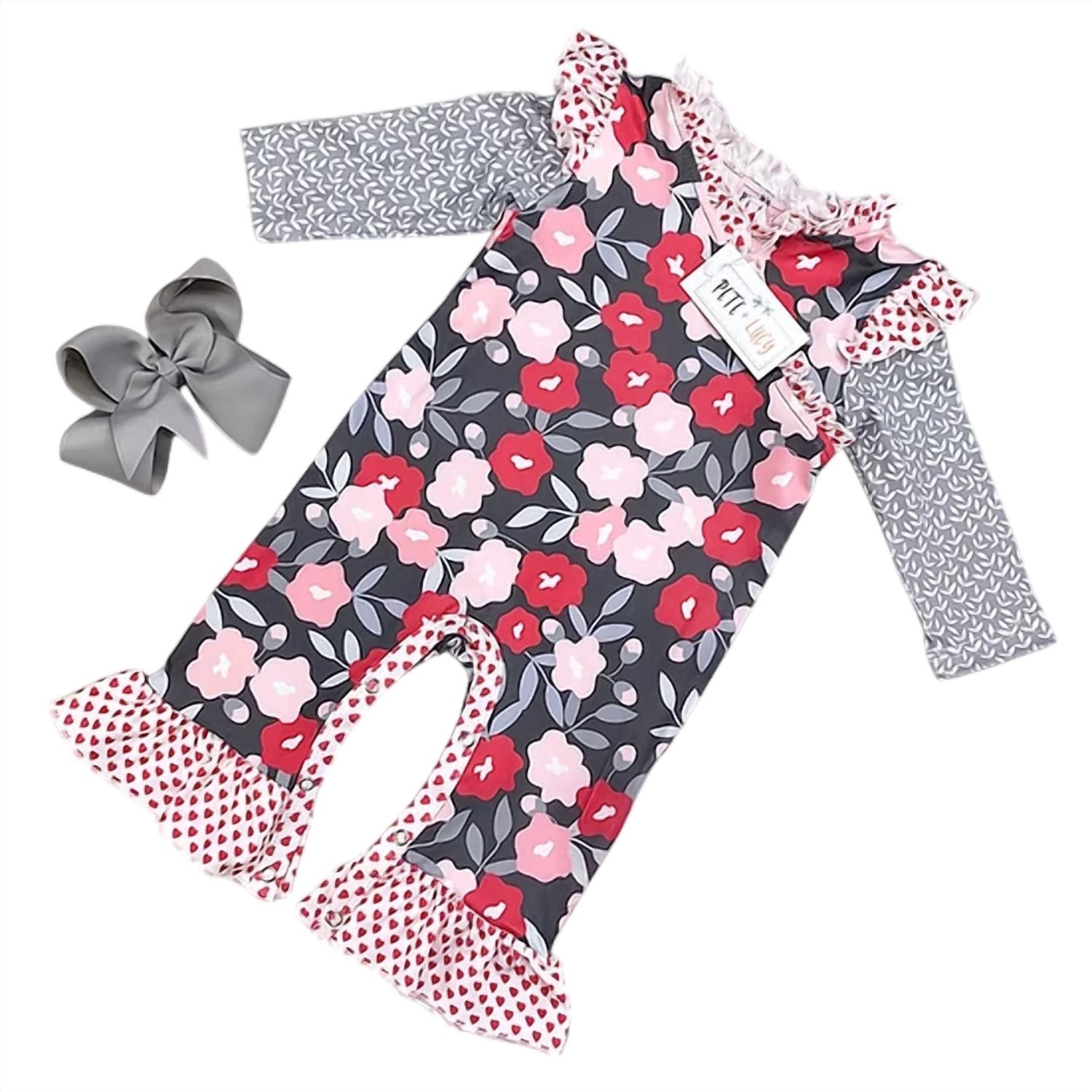 Pete + Lucy - Girls I Love Poppies Romper