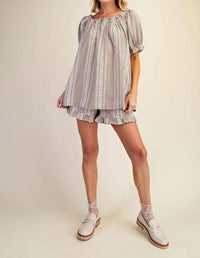 Easel - Gingham Set Top
