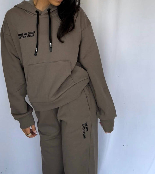 Vintage Havana - Flare Fleece Pant with Flocking Details