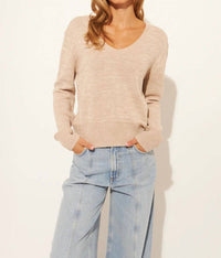 John + Jenn - Brody Cotton V Neck Sweater