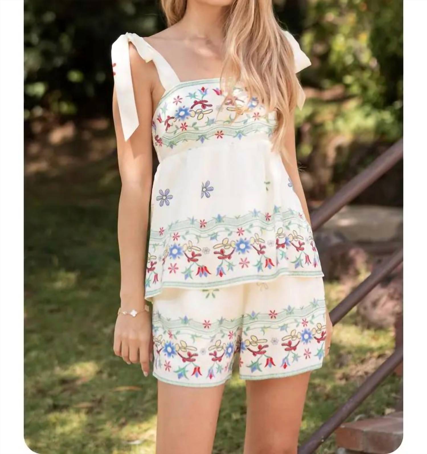 Strut & Bolt - Baby Doll Tie Shoulder Top